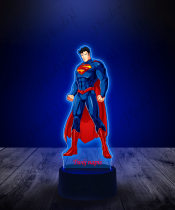 Lampka LED 3D Plexido z Nadrukiem Superman DC Comics