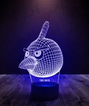 Lampka LED 3D Plexido Angry Birds Czerwony