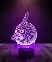 Lampka LED 3D Plexido Angry Birds Czerwony