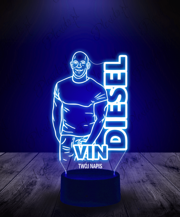 Lampka LED 3D Plexido Szybcy i Wściekli Vin Diesel