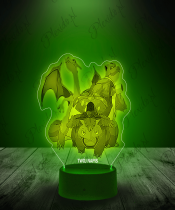 Lampka LED 3D Plexido Trzy Pokemony