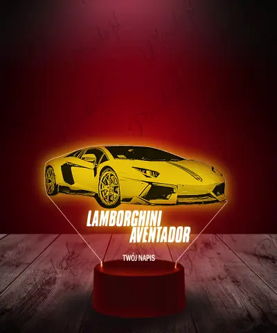 Lampka LED 3D Plexido Auto Lamborghini Aventador