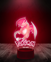 Lampka LED 3D Plexido Charizard Pokemony