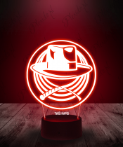 Lampka LED 3D Plexido Indiana Jones Kapelusz Lasso - 1