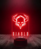 Lampka LED 3D Plexido Diablo Logo - 1