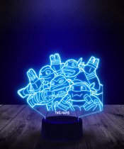 Lampka LED 3D Plexido Wojownicze Żółwie Ninja Grupa