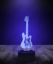 Lampka LED 3D Plexido Gitara Bass Muzyka