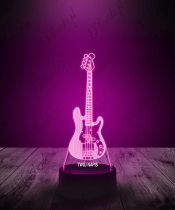 Lampka LED 3D Plexido Gitara Bass Muzyka