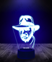 Lampka LED 3D Plexido Indiana Jones w Kapeluszu