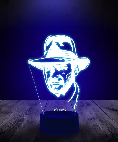 Lampka LED 3D Plexido Indiana Jones w Kapeluszu