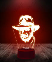 Lampka LED 3D Plexido Indiana Jones w Kapeluszu