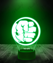 Lampka LED 3D Plexido Hulk Pięść