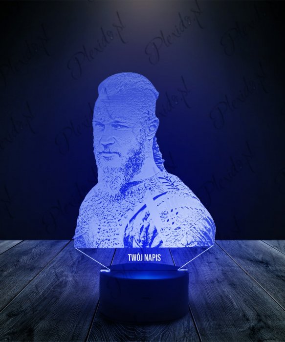 Lampka LED 3D Plexido Wikingowie Ragnar
