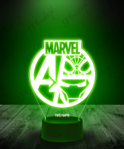 Lampka LED 3D Plexido Marvel Filmy