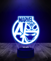 Lampka LED 3D Plexido Marvel Filmy