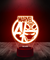 Lampka LED 3D Plexido Marvel Filmy