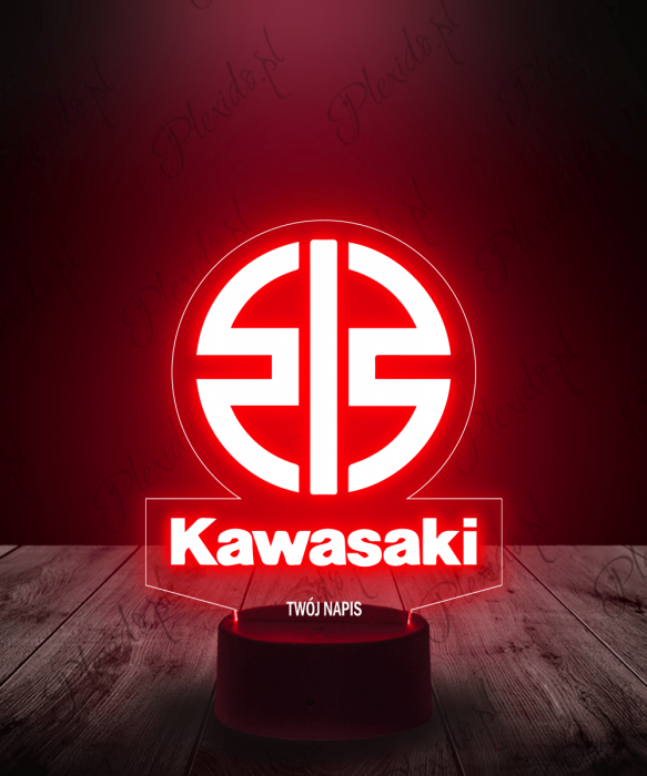 Lampka LED 3D Plexido Kawasaki Logo