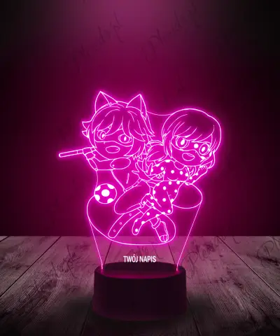 Lampka LED 3D Plexido Miraculum Chibi - 1