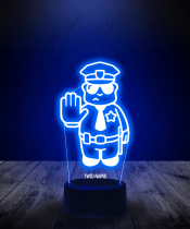 Lampka LED 3D Plexido Zawód Policjant