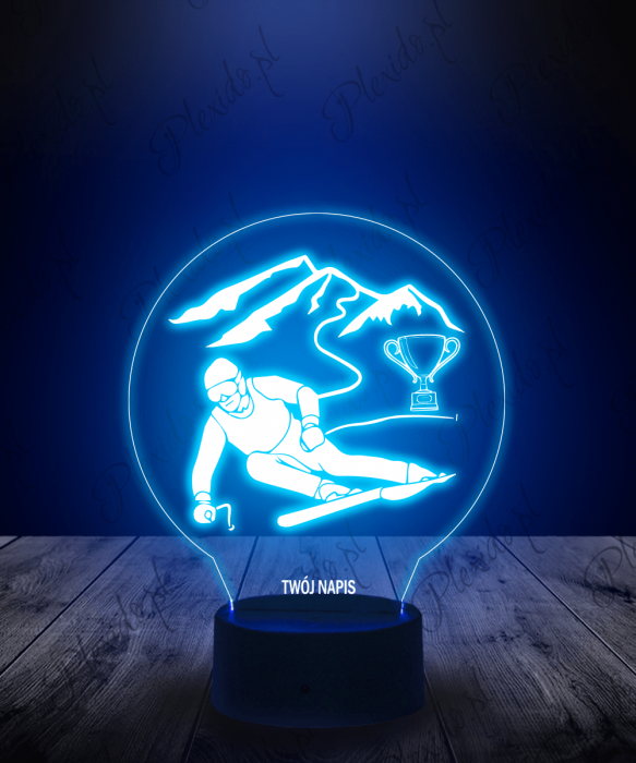 Lampka LED 3D Plexido Narciarstwo Mistrzostwa