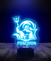 Lampka LED 3D Plexido Posejdon Bóg Mórz - 1