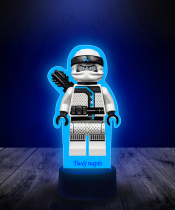Lampka LED 3D Plexido z Nadrukiem Ninjago Zane z Łukiem