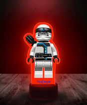 Lampka LED 3D Plexido z Nadrukiem Ninjago Zane z Łukiem
