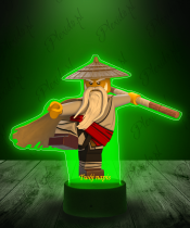 Lampka LED 3D Plexido z Nadrukiem Ninjago Mistrz Sensei Lampka LED 3D Plexido z Nadrukiem Ninjago Mistrz Sensei