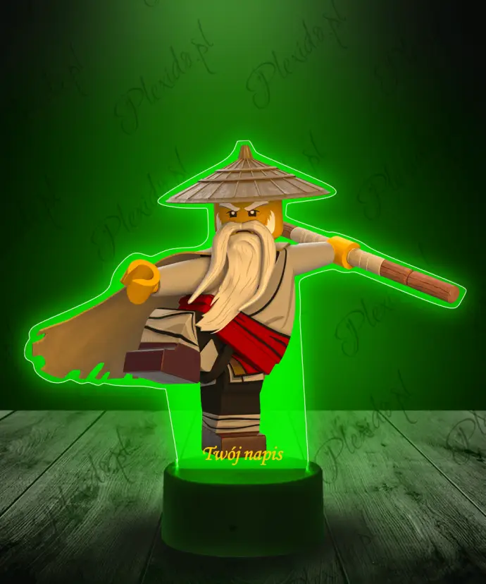 Lampka LED 3D Plexido z Nadrukiem Ninjago Mistrz Sensei Lampka LED 3D Plexido z Nadrukiem Ninjago Mistrz Sensei