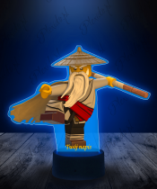 Lampka LED 3D Plexido z Nadrukiem Ninjago Mistrz Sensei Lampka LED 3D Plexido z Nadrukiem Ninjago Mistrz Sensei