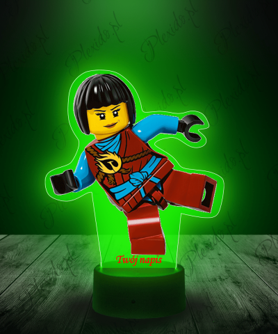 Lampka LED 3D Plexido z Nadrukiem Ninjago Dziewczyna Nya