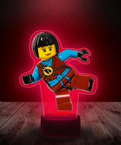 Lampka LED 3D Plexido z Nadrukiem Ninjago Dziewczyna Nya