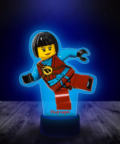 Lampka LED 3D Plexido z Nadrukiem Ninjago Dziewczyna Nya