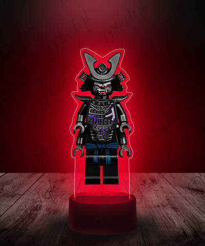 Lampka LED 3D Plexido z Nadrukiem Lord Garmadon