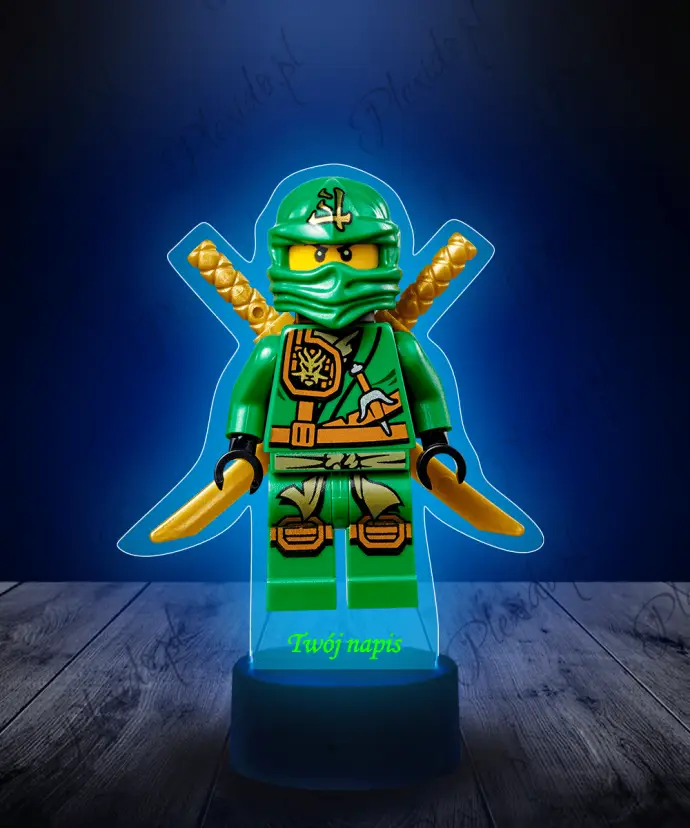 Lampka LED 3D Plexido z Nadrukiem Ninjago Wojownik Lloyd Lampka LED 3D Plexido z Nadrukiem Ninjago Wojownik Lloyd
