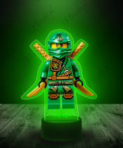 Lampka LED 3D Plexido z Nadrukiem Ninjago Wojownik Lloyd Lampka LED 3D Plexido z Nadrukiem Ninjago Wojownik Lloyd