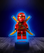 Lampka LED 3D Plexido z Nadrukiem Ninjago Wojownik Kai Lampka LED 3D Plexido z Nadrukiem Ninjago Wojownik Kai