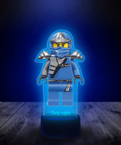 Lampka LED 3D Plexido z Nadrukiem Ninjago Wojownik Jay