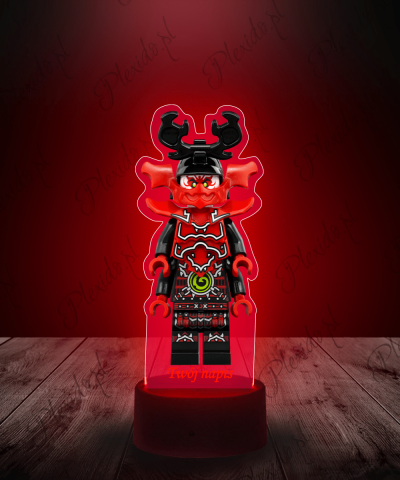 Lampka LED 3D Plexido z Nadrukiem Ninjago Generał Kozu