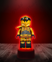 Lampka LED 3D Plexido z Nadrukiem Ninjago Cole Gold - 3