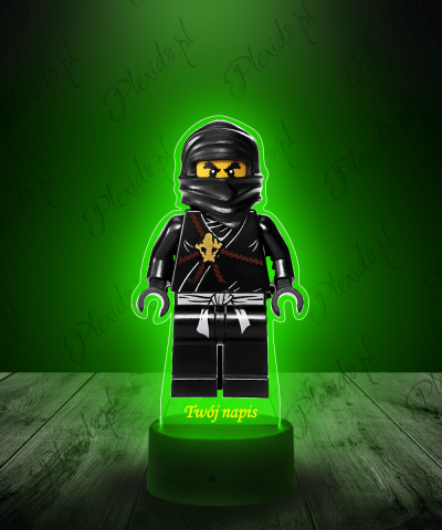Lampka LED 3D Plexido z Nadrukiem Ninjago Wojownik Cole