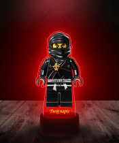Lampka LED 3D Plexido z Nadrukiem Ninjago Wojownik Cole