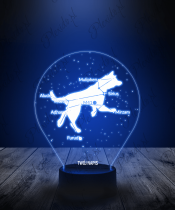 Lampka LED 3D Plexido Konstelacja Syriusz Wielki Pies