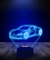 Lampka LED 3D Plexido Samochód Tesla - 4