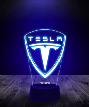 Lampka LED 3D Plexido Tesla Logo - 1