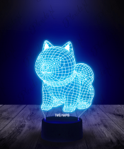 Lampka LED 3D Plexido Pies Shiba Inu