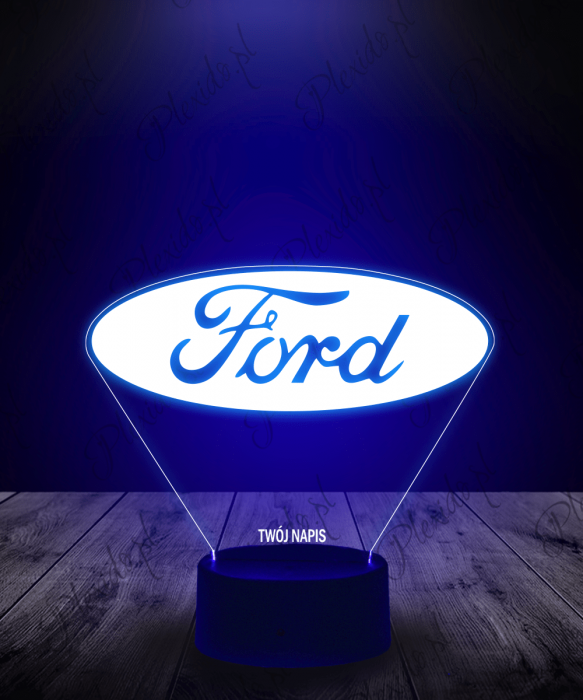 Lampka LED 3D Plexido Auto Ford Logo - 3