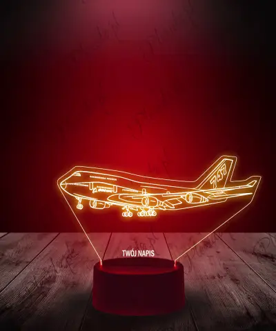 Lampka LED 3D Plexido Boeing 747 - 4