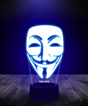 Lampka LED 3D Plexido Anonymous Maska