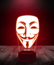 Lampka LED 3D Plexido Anonymous Maska